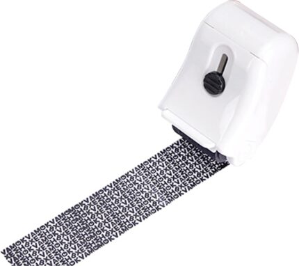 Identity Theft Protection Roller Security Stamp, Cover Design, Privacy Guard Confidential Data for Your ID, Documents, Labels, Packages, Address, White